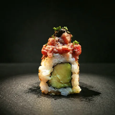 Maki crevette, avocat & tartare de thon