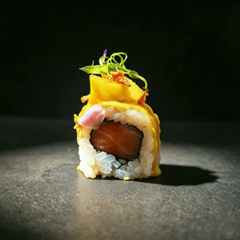 Maki saumon, mangue & mayo